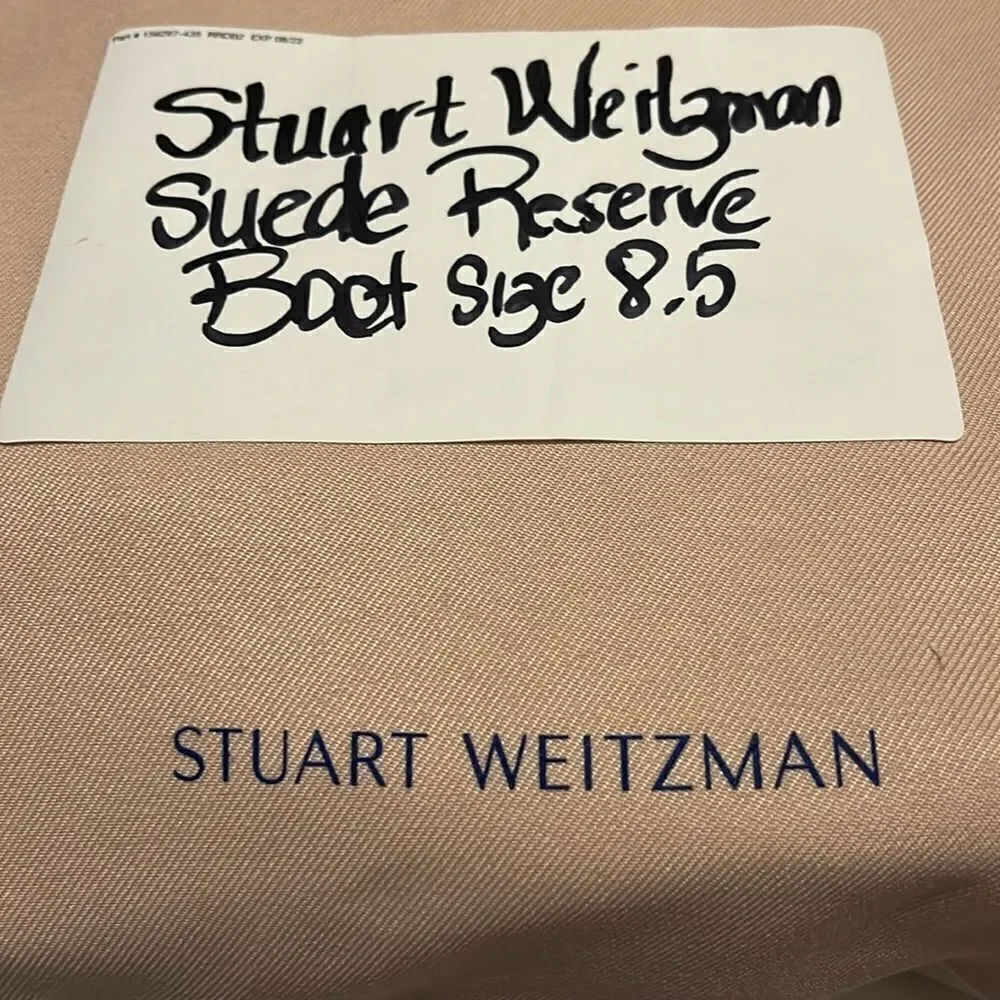 NWT Stuart Weitzman & Dust Bag suede Reserve Boot size 8.5 B $795